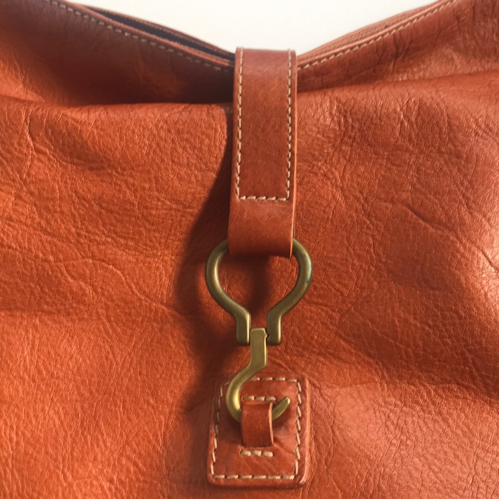 Lauren Ralph Lauren Brown Leather Shoulder Bag - Picture 3 of 5